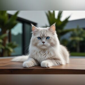 HANDCRAFTED digital art by me Cat waiting by a house print with lamination NWT